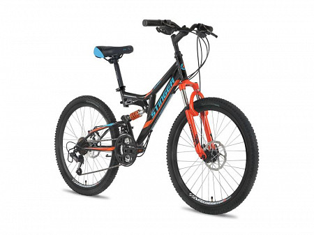 Велосипед Stinger Highlander D 24" (2018) Black