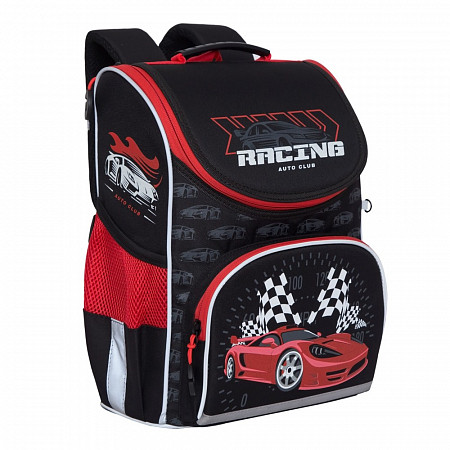 На картинке изображен Рюкзак школьный GRIZZLY RAm-085-6 /2 black/red Рюкзак школьный GRIZZLY RAm-085-6 /2 black/red
