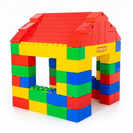 Конструктор строительный Полесье Дом 134 элемента 37473