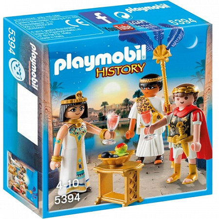 На картинке изображен Игрушка Playmobil Римляне и Египтяне: Цезарь и Клеопатра 5394 Игрушка Playmobil Римляне и Египтяне: Цезарь и Клеопатра 5394