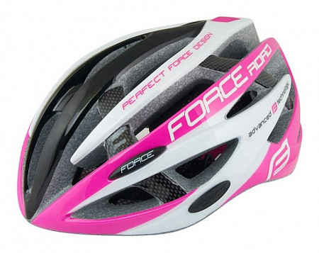 Велошлем Force Road black/pink/white