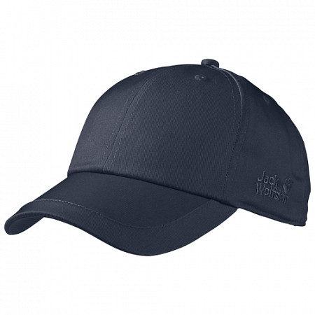 На картинке изображен Бейсболка мужская Jack Wolfskin Safari Base Cap night blue 1908451-1010 Бейсболка мужская Jack Wolfskin Safari Base Cap night blue 1908451-1010
