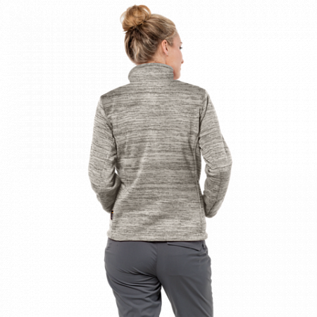 На картинке изображен Джемпер женский Jack Wolfskin Aquila Track Jacket Women light sand Джемпер женский Jack Wolfskin Aquila Track Jacket Women light sand