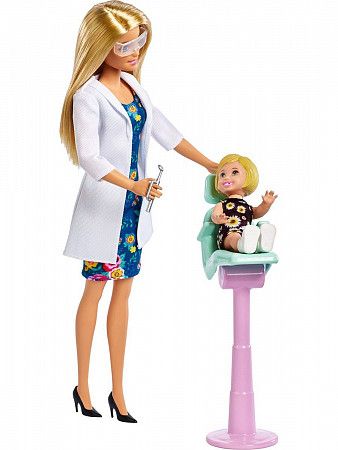 На картинке изображен Кукла Barbie Любимая профессия Стоматолог DHB63 FXP16 Кукла Barbie Любимая профессия Стоматолог DHB63 FXP16