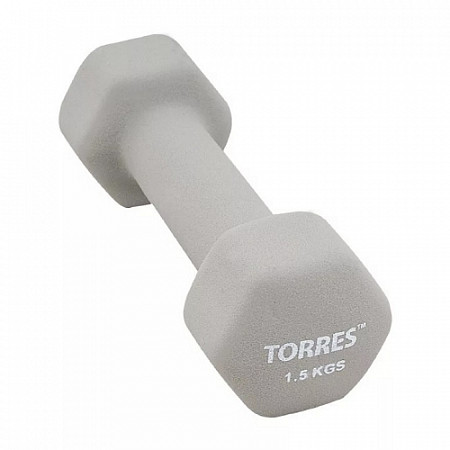 Гантель Torres PL550115 1,5 кг gray