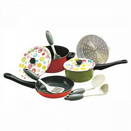 На картинке изображен Набор для девочек PlayGo Набор металлической посуды 6955 Набор для девочек PlayGo Набор металлической посуды 6955