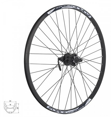 Колесо заднее Force Basic Disk 622x19 FHM475-6b 702698