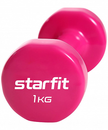 Гантель виниловая Starfit Core 1 кг DB-101 pink
