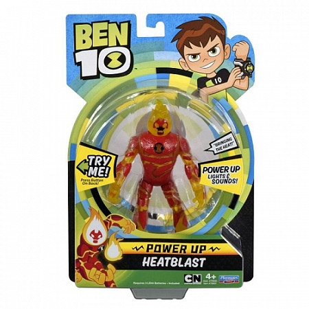 На картинке изображен Фигурка Ben10 Фигурка 16 см (свет, звук) , Человек-огонь 76601 Фигурка Ben10 Фигурка 16 см (свет, звук) , Человек-огонь 76601