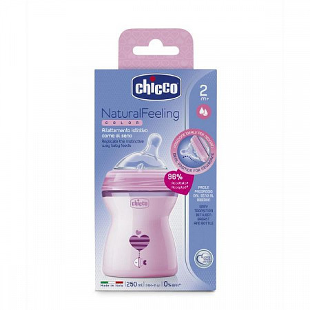 Бутылочка Chicco Natural Feeling 2+ мес 250 мл 00080825110000