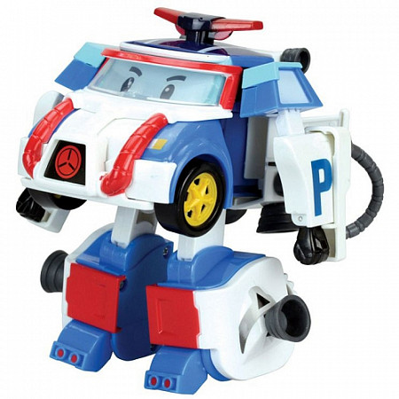 На картинке изображен Игрушка Robocar Poli Поли трансформер 10 см + костюм астронавта 83311 Игрушка Robocar Poli Поли трансформер 10 см + костюм астронавта 83311