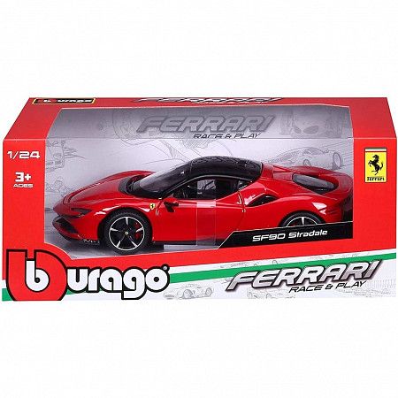 Коллекционная машина Bburago 1:24 Ferrari SF90 Stradale (18-26028) red