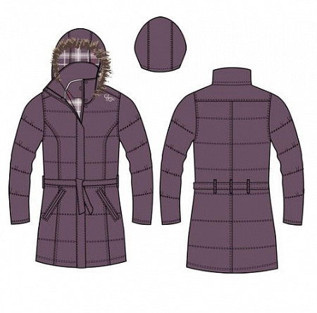 На картинке изображен Пальто женское Alpine Pro 25003886 purple Пальто женское Alpine Pro 25003886 purple