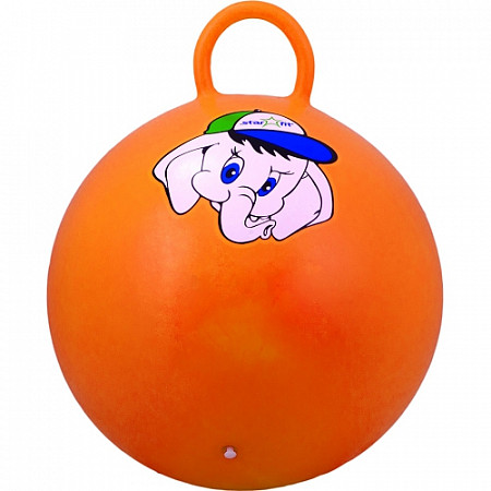 Мяч-попрыгун, для фитнеса (фитбол) Starfit Слоненок с ручкой GB-401 45 см orange
