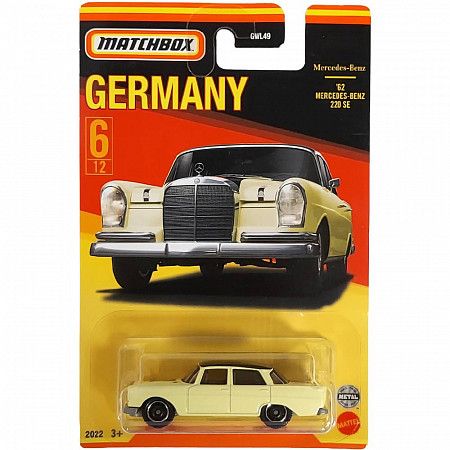 Машинка Matchbox Germany 62 Mercedes-Benz 220 SE 6/12 (GWL49 HFH49) коллекция 2022