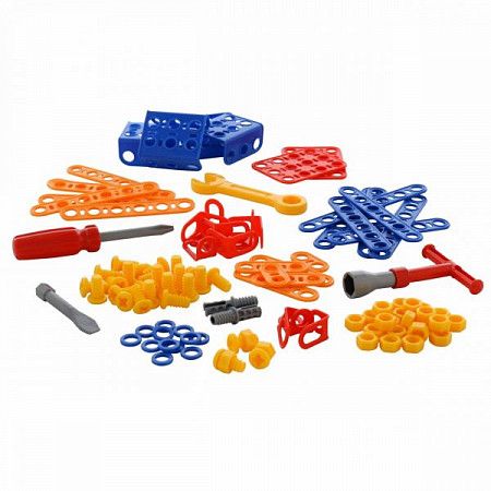 Конструктор Полесье Изобретатель Качели №1 109 элементов в пакете 55095