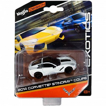 Машинка Maisto 1:64 2014 Corvette Stingray Coupe (15494) white