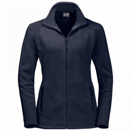 На картинке изображен Джемпер женский Jack Wolfskin Midnight Moon Women midnight blue Джемпер женский Jack Wolfskin Midnight Moon Women midnight blue