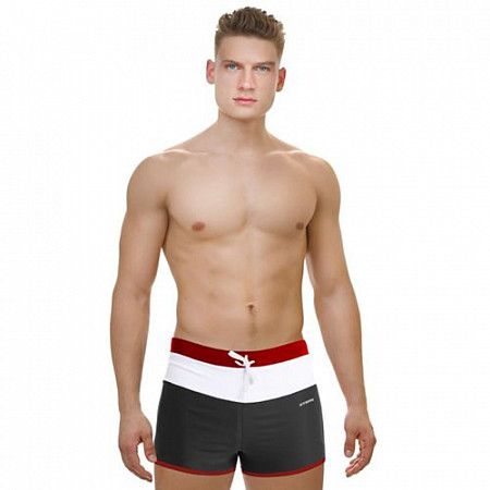 Плавки-шорты мужские для бассейна TSAE1C р-р 42 gray/red