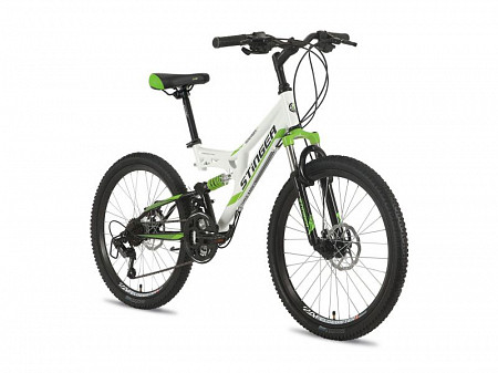 На картинке изображен Велосипед Stinger Highlander D 24" (2018) White Велосипед Stinger Highlander D 24" (2018) White