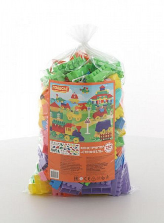 Конструктор Полесье Строитель 287 элементов в пакете 52551