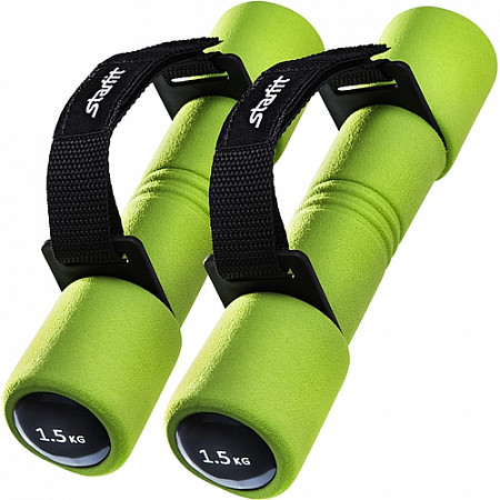 Гантель неопреновая Starfit DB-203 1,5 кг green