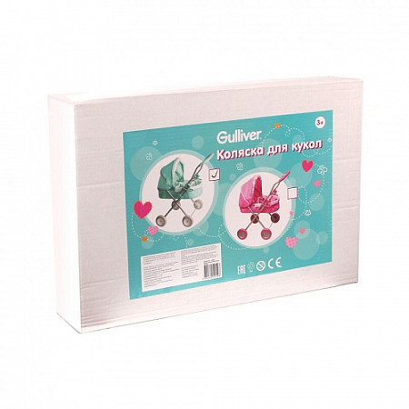 На картинке изображен Коляска прогулочная Gulliver мятная 22-13098-1 Коляска прогулочная Gulliver мятная 22-13098-1