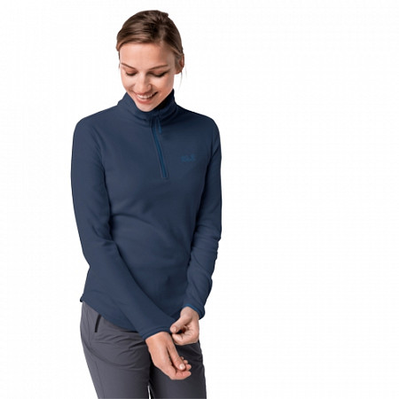 На картинке изображен Джемпер женский Jack Wolfskin Echo Women dark indigo Джемпер женский Jack Wolfskin Echo Women dark indigo