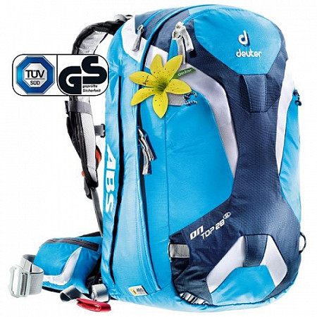 На картинке изображен Противолавинный рюкзак Deuter OnTop ABS 28 SL 3310215-3312 turquoise/midnight Противолавинный рюкзак Deuter OnTop ABS 28 SL 3310215-3312 turquoise/midnight