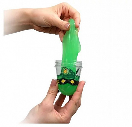 Игрушка пластичная Желейная Slime Ninja светится в темноте Green S130-18