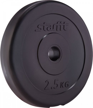 Диск пластиковый Starfit BB-203 (2,5 кг) black