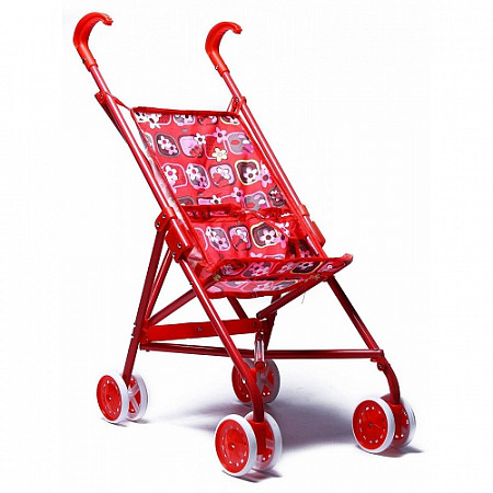 На картинке изображен Коляска для кукол Melogo 9302W Red Коляска для кукол Melogo 9302W Red