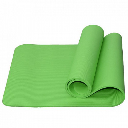 Гимнастический коврик для йоги, фитнеса Atemi AYM05GN 183x61x1,0 см NBR green