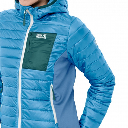 Ветрозащитная утепленная куртка женская Jack Wolfskin Routeburn Jacket W misty blue