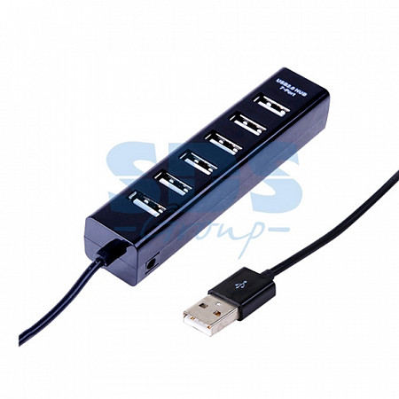 Разветвитель USB на 7 порта Rexant black 18-4107