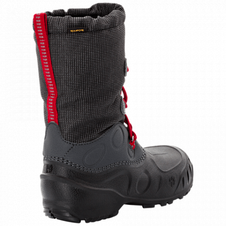 На картинке изображен Сапоги детские Jack Wolfskin Iceland Texapore High K black / red Сапоги детские Jack Wolfskin Iceland Texapore High K black / red