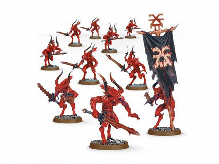 На картинке изображен Фигурки Games Workshop Warhammer: Daemons of Khorne Bloodletters 97-08 Фигурки Games Workshop Warhammer: Daemons of Khorne Bloodletters 97-08