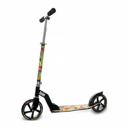 На картинке изображен Самокат Maxcity Fusion black Самокат Maxcity Fusion black