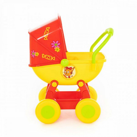 На картинке изображен Коляска для кукол Полесье Три кота №2 71446 Коляска для кукол Полесье Три кота №2 71446