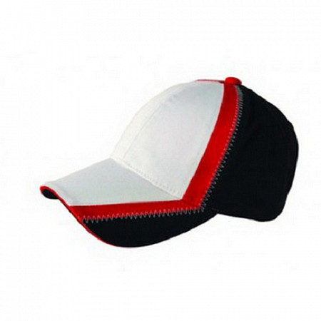 На картинке изображен Бейсболка Race CO40306 Black/Red/White Бейсболка Race CO40306 Black/Red/White