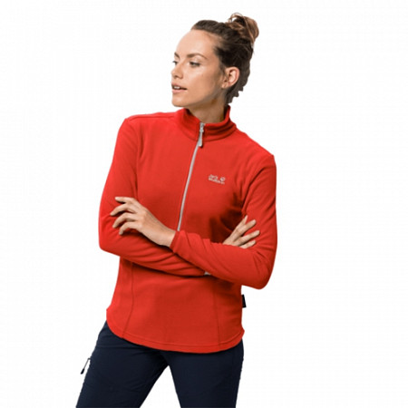На картинке изображен Пуловер женский Jack Wolfskin Echo Women orange coral Пуловер женский Jack Wolfskin Echo Women orange coral
