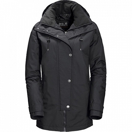 На картинке изображен Куртка женская Jack Wolfskin Toronto Bay Black Куртка женская Jack Wolfskin Toronto Bay Black