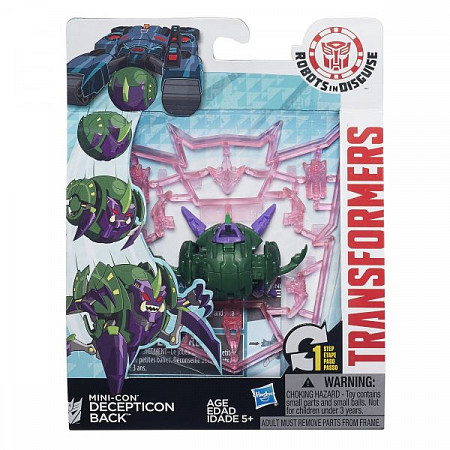На картинке изображен Трансформер Transformers Robots in Disguise Mini-Con Decepticon Back (B0763) Трансформер Transformers Robots in Disguise Mini-Con Decepticon Back (B0763)