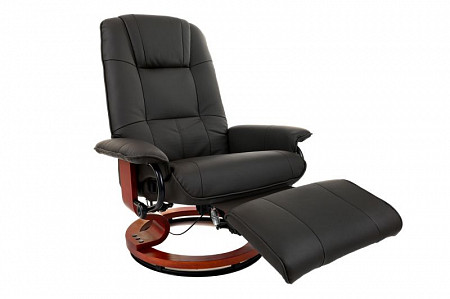 Кресло вибромассажное Calviano с подъемным пуфом и подогревом Calviano Funfit 2161 Black