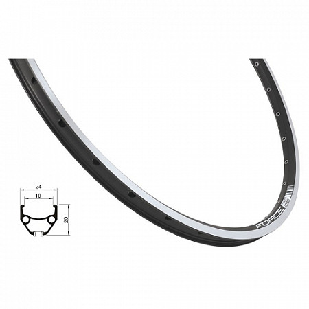 Обод Force Classic 622x19 28" 702402 black
