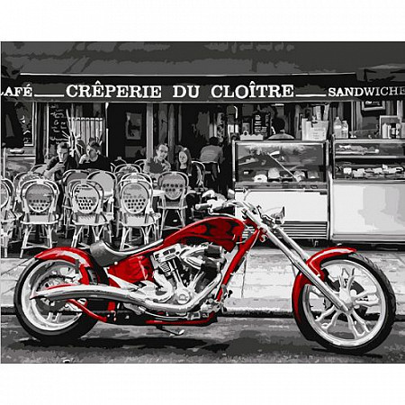 Картина по номерам Picasso Красный мотоцикл PC4050306