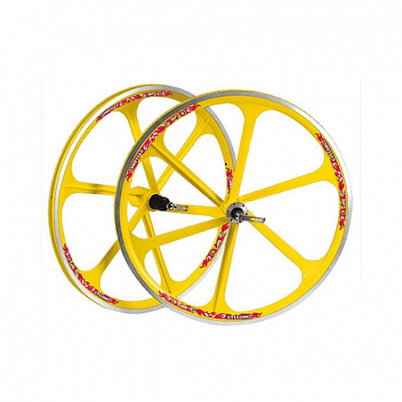 На картинке изображен Комплект колес Teny Rim TAFD/CASET-6000 yellow Комплект колес Teny Rim TAFD/CASET-6000 yellow