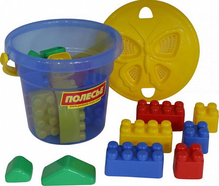 Конструктор Полесье Беби 22 элемента в ведре Макси 46864
