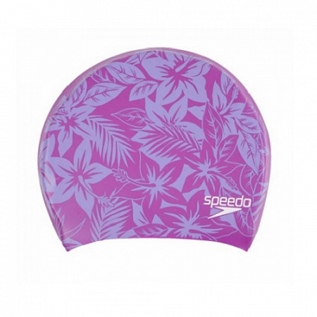 Шапочка для плавания Speedo Long hair cap printed C843 pink/violet