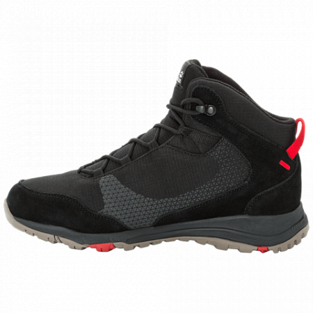 Ботинки мужские Jack Wolfskin Activate Xt Texapore Mid M black / red